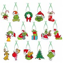 The Grinch The 32/25/20/15pcs The Christmas Theme Party Hanging Decorations, Christmas Tree Ornaments, Christmas Tree Decor - Cookie Monster - View 5
