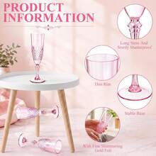 1/2/6/12pcs Champagne Cups, Wedding Toasting Cups, 7oz Plastic Reusable Unbreakable Champagne Cups, Suitable For Bachelor Party, Wedding, Bridal Shower - View 5