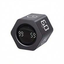 SULVGO Pomodoro Timer Cube, Hexagonal Flip Clock, Pause And Resume, Silent And Adjustable Sound Reminder, Suitable For Work, Office, ADHD, Study, Tasks, 1/5/10/30/60 Minutes - minimalist style - View 5