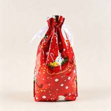 2pcs/5pcs/10pcs Multi-Color Multi-Style Drawstring Christmas Gift Bags, 3D Drawstring Bags, Extra Large Christmas Gift Packaging Bags, Wine Bottle Packaging Decorative Bags - Multiple Styles - View 7