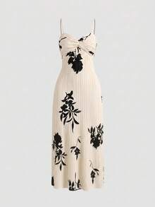 Women Long Dresses - Black and White - View 5