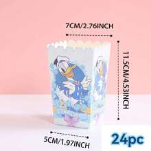 6pcs/12pcs/24pcs Anime Cartoon Theme Party Candy Boxes, Theme Party Gift Boxes, Candy And Cookie Boxes, Party Gift Bags, Party Gift Boxes, Suitable For Birthday Party, Candy And Popcorn Box Decoration, Applicable For Back To School Season Party, Holiday Essential Party Supplies - Multicolor - View 9
