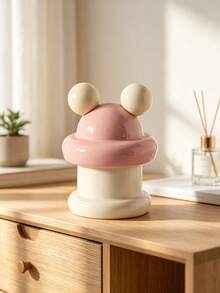 1PC/6PCSCute Cream Donut‑Shaped Toothpick & Cotton Swab Holder, Dust‑Proof Glossy Storage Jar, Multi‑Purpose Desktop Organizer For Toothpicks, Floss Sticks, Small Trinkets, Decorative Table Ornament For Home, Dining Room, Kitchen, Cafe - Multicolor - View 13