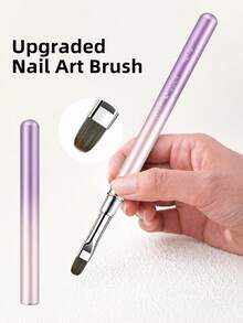 Gradient Metallic Nail Art Brush Dual Head Liner Painting Drawing Pen Colorful Sandblasted Handle UV Gel Polish Manicure Design Tool - Multicolor - View 7