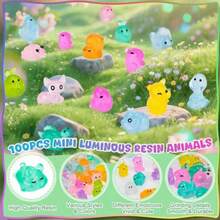 20/40pcs Cute Mini Animal Food Jars Surprise Gift Bags - Fun Gifts For Easter, Valentine's Day And Other Parties! Suitable For Teens 14+ In Various Colors And Styles, Perfect For Gifting, Home Decor And Holiday Celebrations, Gift Bags - Multicolor - View 2