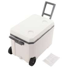 HYYKJ-US Portable Cool Ice Box With Handle & Wheels 38 * 57.8 * 41cm 45L Keeps Contents Cold For More Than 24 Hours With Ice In It - White - View 5