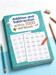 32 Pages Addition And Subtraction Within 1000, Math Learning Workbook, Math Practice Paper, Learning Activity Worksheet, Early Education Math Learning Enlightenment, School Learning And Educational Writing Aid - Addition and Subtraction Within 1000 - View 8