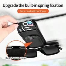 Car Sunshade Magnetic Fashion Glasses Clip, Microfiber Multifunctional Eyeglass Frame, With Card Slot, General Motors Internal Storage Eyeglass Card Ticket - 2613 - View 6
