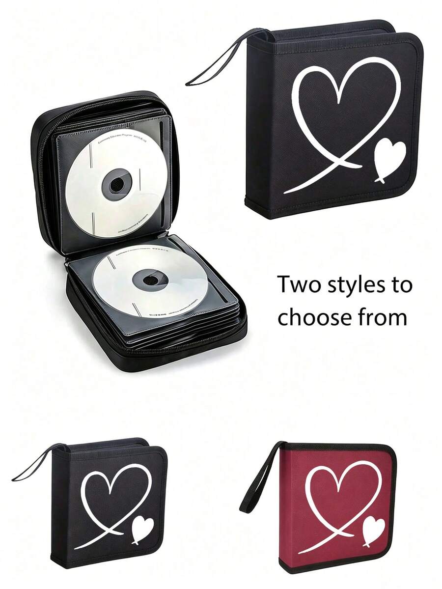 1pc 40pcs CD/DVD Case Holder: Portable Wallet Disc Storage Binder For Car, Home & Travel - Keep Your Discs Organized! - Multicolor - View 1