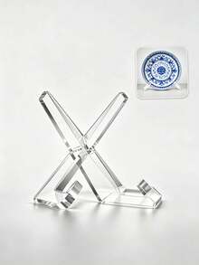 X-Shaped Clear Acrylic Display Stand, Multi-Functional Easel Holder, Suitable For Plates, Photo Frames, Vinyl Records, Artwork, Decorative Souvenirs - Clear - View 12