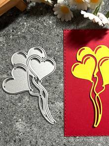 Heart-Shaped Balloon Metal Scrapbook Embossing Die Cutting DIY Photo Album Greeting Card Punching Mold Birthday - C-Silver - View 4