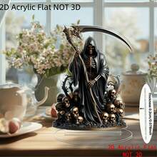 2D 壓克力桌面裝飾品，亡靈節萬聖節居家派對裝飾 - J - 查看 3