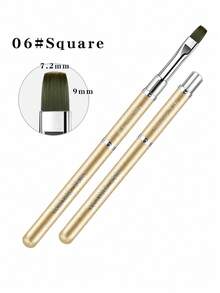 JOCNAIL Colorful Sandblasted Handle Nail Art Brush Dual Head Liner Painting Drawing Pen Metallic Aluminum UV Gel Manicure Tool - Multicolor - View 14