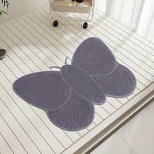 Butterfly Bathroom Mat Creative Cartoon Toilet Bathroom Anti-Slip Mat Home PVC Foot Scrubbing Shower Toilet Bath Anti-Slip Floor Mat Massage Anti-Slip Sturdy Bathroom Mat 53 X 35CM Large Size - Multicolor - View 6