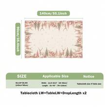 1pc Pink Reindeer Christmas Tablecloth, Pink Christmas Tree Reindeer Sleigh Gift Print Pattern, Polyester Material Single-Sided Print, Suitable For Tabletop, Washable And Reusable, Suitable For Indoor, Outdoor, Yard, Wedding, Banquet, Party, Outdoor Dining, Suitable For Craft Exhibition, Banquet Event Decoration - Multicolor - View 13