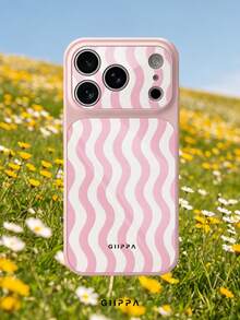 GIIPPA 1pc Pink Striped Pattern Design Phone 17 Pro Max Phone Case, Compatible With Phone 16 Pro Max, 15 Pro Max, 14 Pro Max, Korean-Style High-End Fashion Fun Phone Case, Suitable For 11/12/13/14/15/16 Pro Max Plus, Elegant Design For Men And Women, Perfect Gift For Girlfriend On Christmas, Valentine's Day, Easter, Wedding Season And Birthday! - Multicolor - View 9