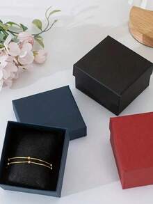 1/12pcs Kotak Hadiah Klasik, Kotak Jam Tangan Premium, Kotak Penyimpanan Jam Tangan Mewah Berkualitas Tinggi dengan Bantalan Spons, Kotak Penyimpanan Gelang Berlapis, Kotak Kemasan Hadiah Tahan Lama Kelas Atas, Cocok untuk Jam Tangan Elektronik - MultiWarna - View 2