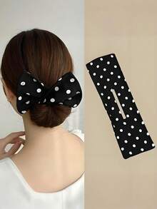 Lazy Lazy Bow Bun Hairpin Set - Twist And Knot Into A Bun. This Hair Accessory Is Perfect For Those With Limited Hand Dexterity, Suitable For Daily Wear, Parties, Weddings, And Bridal Hairstyle Design. It Has A Comfortable Fit. - Multicolor - View 6
