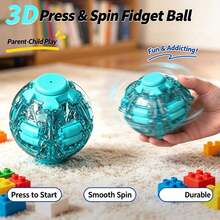 Transparent Press Toy, Portable Squeeze Decompression Stress Relief Sensory Fidget Toy, Interactive Handheld Anxiety Relief Gadget, Relaxing Desk Office Toy Gift For Adults - Multicolor - View 2