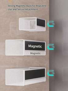 Magnetic Refrigerator Storage Rack, No-Drill Door-Mounted Holder For Masks, Keys, Umbrellas, Lightweight And Convenient Entryway Organizer, Also Suitable For Cabinet Storage, Fits Kitchen Door And Entryway Scenes, Designed For Space-Conscious Homes, Perfect Housewarming And Holiday Gift For Yourself Or Loved Ones, Adds Practicality And Order To Small Spaces - Multicolor - View 4
