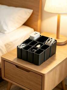 This 11-Compartment Multi-Functional Storage Box/Tray Is An Essential Item For Home And Office Desk Organization. It's A Practical Little Tool For Storing Items Such As Makeup Brushes, Pens, And Electronic Products. - Multicolor - View 6