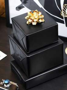 Black Matte Wrapping Paper, Solid Color Paper, Gift Wrapping Paper, Suitable For Wedding, Valentine's Day, Birthday, DIY Bouquet, Metallic Texture Gift Wrapping Paper, DIY Accessory Decorative Paper, Solid Color Pattern Wrapping Paper - A - View 7