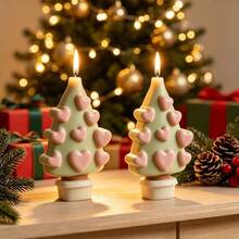 SILIKE LUFEI 1pc Resin Silicone Mold Christmas Heart Christmas Tree Ornament Mold, Suitable For Making Resin, Plaster, Candle, Aromatherapy Products, Home Decor Display Silicone Mold - Heart-shaped Christmas Tree Mold - View 5