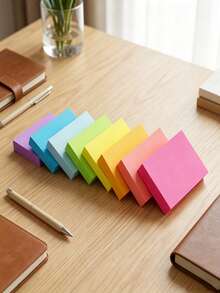 8 miếng (800 tờ) giấy ghi chú tự dính màu sáng 1.5x2 inch, hỗ trợ học tập, hệ thống nhắc nhở, sổ ghi chú dán, giấy ghi chú mini, giấy ghi chú nhiều màu, giấy ghi chú bắt mắt, giấy ghi chú bền, bề mặt chống bám bẩn, phù hợp cho học sinh và nhân viên văn phòng - mặc định - Xem 8