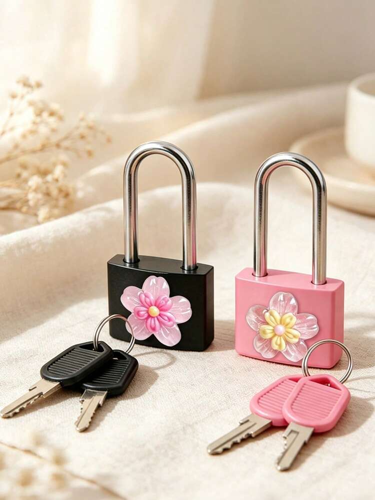 New 3-Digit Mini Password Lock, Keyless, Waterproof, Suitable For Suitcases, Pencil Cases, Backpacks, Cartoon Waterproof Padlock - Multicolor - View 1