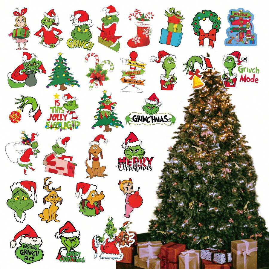The Grinch The 32/25/20/15pcs The Christmas Theme Party Hanging Decorations, Christmas Tree Ornaments, Christmas Tree Decor - Cookie Monster - View 1