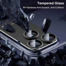 2片裝 360°相機鏡頭保護膜，相容 iPhone 18 Pro / 18 Pro Max，全覆蓋 9H 鋼化玻璃相機蓋，高清晰透明，AR 防眩光，耐刮損，防指紋，超薄相容手機殼設計 - 深空灰 - 查看 2