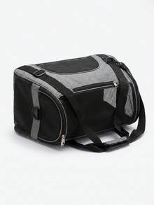 1pc Multifunctional Pet Travel Bag (Available In Multiple Sizes), Suitable For Dogs/Cats, Combines Pet Backpack, Cat-Specific Backpack, Dog-Specific Backpack, Cat Carrier/Dog Carrier And Other Functions, Convenient Design, One Shoulder Crossbody Backpack Style, Excellent Breathability, Suitable For Outdoor Activities, Travel, Pet Hospital Visits, Airport Check-In And Other Scenarios. - Grey - View 5