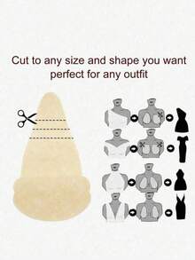 2pcs/20pcs Invisible Lift-Up Fashion Disposable Gourd-Shaped Sticker Set, (Includes 10pcs Floral Breast Stickers) Lightweight Stickers, Portable Body Decoration Accessories, Suitable For Dresses, Tank Tops, Parties, Events And Daily Wear. - Multi-color - View 6