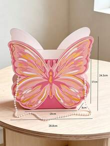 1pc Handheld Butterfly Flower Boxes,Portable Bouquet Packaging Bags,Multi‑Color, Hollow‑Cut Butterfly Pattern, Squishy Thick Paperboard,Romantic Floral Style All Seasons, For Adult Florists, For Wedding, Party,Holiday Flower Gift Wrapping Gift Basket - Multiple Styles - View 18