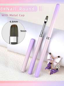 Gradient Metallic Nail Art Brush Dual Head Liner Painting Drawing Pen Colorful Sandblasted Handle UV Gel Polish Manicure Design Tool - Multicolor - View 10