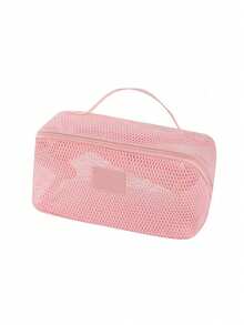 1pc Nylon Mesh Makeup Bag, Large Capacity Multi-Layer Cosmetic Organizer, Lightweight Travel Toiletry Bag With Compartments - Multicolor - View 8