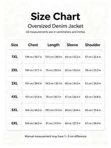Men Denim Jacket Loose Plus Size Dark Blue Washed Button Front Lapel Collar Long Sleeve Coat With Chest Pockets Casual Spring Fall Outerwear - Navy Blue - View 3
