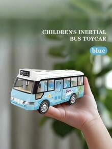 ABS Material School Bus Model With Sound And Light Effects, Realistic Educational Play Toy Car, Suitable For Boys Children's Toy Bus - Multicolor - View 2