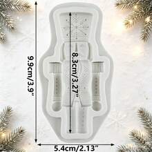 胡桃鉗 3D 矽膠模具聖誕版,聖誕衛兵翻糖巧克力糖果蛋糕裝飾模具,DIY 烘焙工具適用於黏土、蠟燭、布丁、糖果製作,不沾可重複使用聖誕蛋糕裝飾與桌面擺飾模具,易清洗可重複使用 - 米色胡桃夾子A-433 - 查看 3