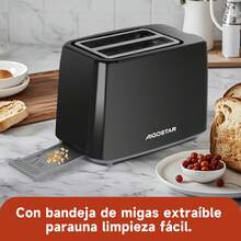 Tostadora De Pan 2 Rebanadas 750w, 7 Niveles De Tostado, 3 Funciones (recalentar, Descongelar, Cancelar), Expulsión Automática, Bandeja Desmontable - Aigostar - Tipo de Enchufe A USA (110-127V) - Ver 5