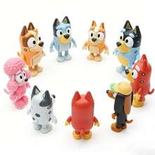 Bluey Theme Puppy Plush Dolls, Including Bingo And Family Characters, Flexible Joints For Multiple Poses, High-Quality Craftsmanship And Durable, Suitable For Room Decoration And Desktop Display, Exquisite Collectible And Thoughtful Gift For Cartoon Fans - Multi-color - View 3