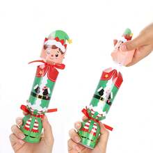 12/24pcs Christmas Gift Box Set (Christmas Cracker Style) - Featuring Cartoon Santa Claus, Christmas Tree And Snowman Pattern Design; Can Be Used As Christmas Decoration And New Year Party Favor Box - Multicolor - View 9
