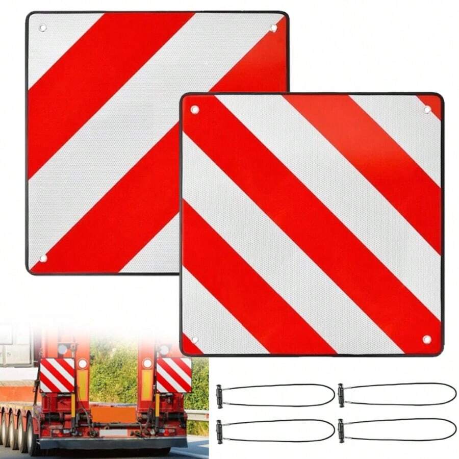 Rear Warning Sign Reflector Signal Bike Rack Motorhome Caravan NEW - A - View 1
