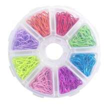 500Pcs Box Of 500 Colorful Gourd-Shaped Safety Pins, Perfect For Sewing And Knitting Marking, Multi-Color Safety Pins, Ideal For Sewing Projects And Clothing Alterations, Packed In Plastic Box With 10 Compartments, Mixed Colors - Multicolor - View 2