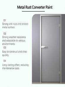 Black/Gray Metal Rust Conversion Paint, Iron Gate & Railing Decorative Metal Refurbishing Coating Primer Converter (Product Upgrade, Randomly Sent New/Old Version. Recommend Buying Multiple Pieces!) - Metal Rust Converter Paint - View 9