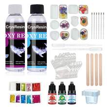 1:1 Epoxy Resin Kit Crystal Clear Hard Bubble-Free Non-Yellowing Fast Drying Suitable For Jewelry Casting Art Coating DIY Molds Table Projects - B - View 2