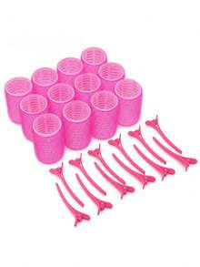 36pcs/Set Large Combination Hair Curlers + Plastic Hair Rollers, With Clips Self-Grip Hair Rollers, Suitable For Long/Medium/Short Hair, Bangs, Curly Hair, Travel Essential Hair Roller Accessories, Affordable Hair Styling Tools - Multicolor - View 19