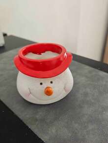 1pc Christmas Themed Flower Pot, Vase, Garden Decor, Potted Plant Storage Container, Santa Claus Storage Box, Red Hat Snowman Storage Bucket, Cute Healing Home Decor, Suitable For Gardening/Desktop/Desk/Entryway/Windowsill/Tea Table, Essential Christmas Decoration, Essential Christmas Gift. - Multiple Styles - View 9