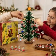 DOWMOO 1pc New Thegrinch Blind Box DIY Wooden Christmas Tree Ornament, Educational Handmade Decoration - Multicolor - View 2