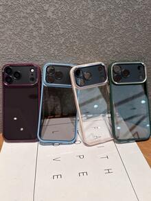 奢華金屬相機保護殼，相容 iPhone 18 18Pro Max 17 ProMax 17Pro 17Air 16 15 14 13 12 Pro Max 11，磨砂透明字母鏡頭保護蓋，相容 iPhone 15ProMax - 淺藍色 - 查看 4